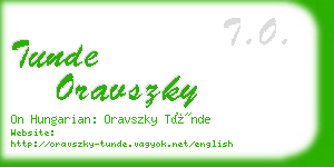 tunde oravszky business card
